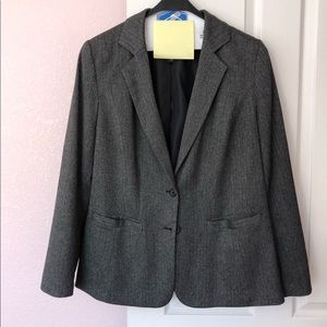 Lane Bryant gray houndstooth blazer